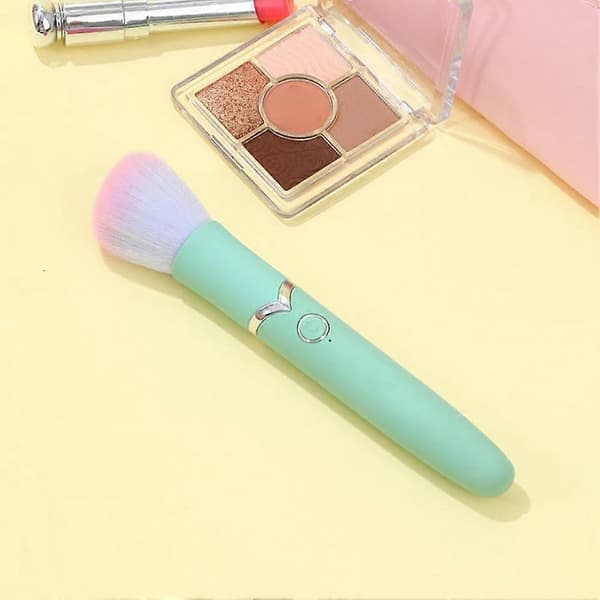 Elektrisk makeupbørste pudderblusher ansigtsmakeupværktøjer 1 set turkos