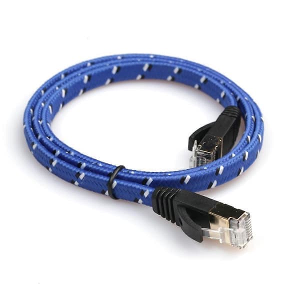 1.8m Woven CAT-7 10 Gigabit Ethernet Flat Patch Cable