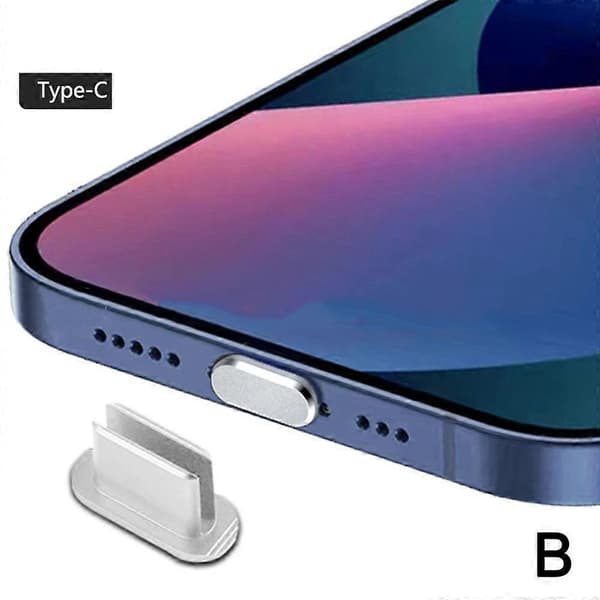 för iPhone 15 Pro Plus Pro Max Dammskydd Portlock Tillbehör silver/For iphone15 series