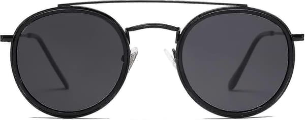 Small Retro Round Polarized Sunglasses Uv400 Double Bridge Sunset
