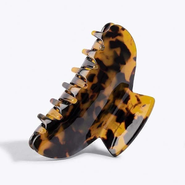 2 st hårklämmor bananklämmor sköldpadda, leopardmönster