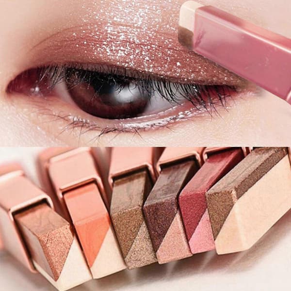Tvåfärgad ögonskuggsstift Gradient Ögon Gradient HET Skugga K9H4 Matt 6# rose gold/2g