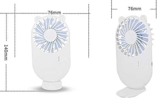 Mini håndholdt USB-blæser (hvid)