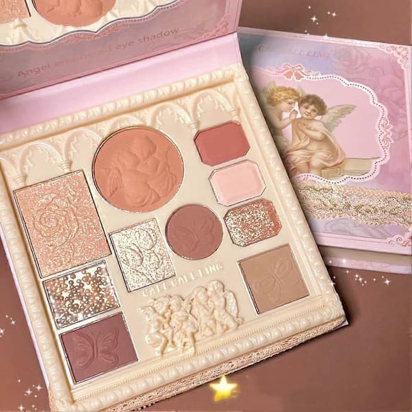 ✅ Relief Angel Eye Shadow Powder Blusher Highlight Pla Alt-i-én U5S8