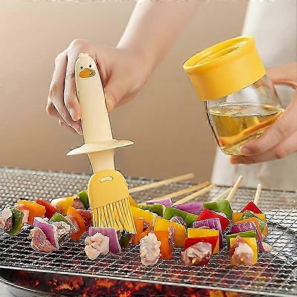 25-26 Gul oljedispenserflaska för matlagning BBQ Kök, 200ml