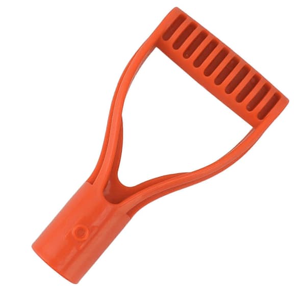 Spadehåndtakserstatning med ergonomisk oransje D-grep, universell passform for snø- og hageredskaper
