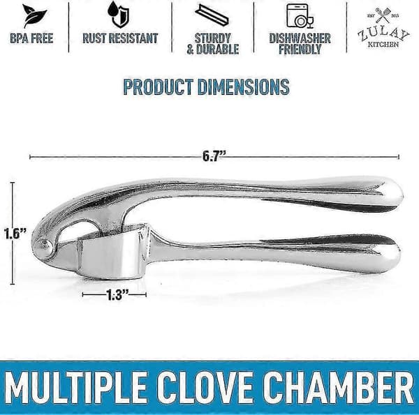 Hvitløkspresse - Myk og lett å klemme Ergonomisk, solid, hvitløkskvern - yvan