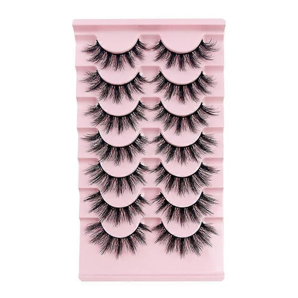 10 par fluffiga lösögonfransar, wispy fransar, 3D volymremsfransar XH41/1set