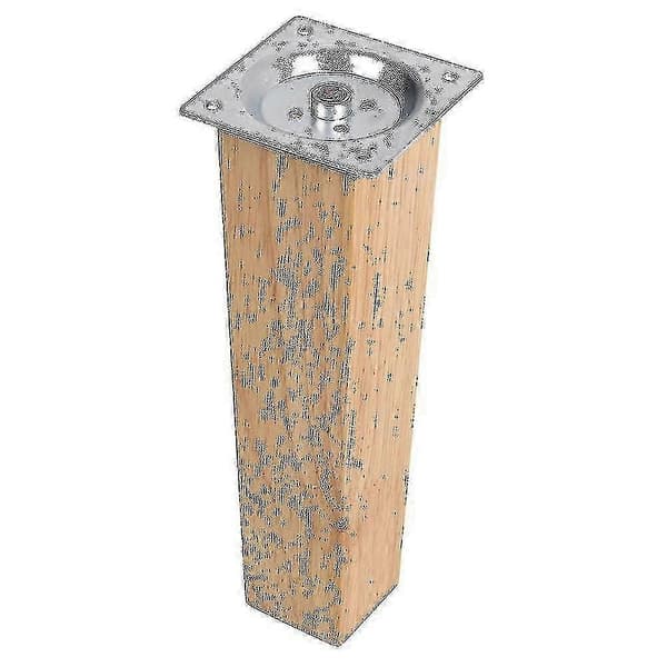 sett med 4 firkantede møbelben i eik 20cm