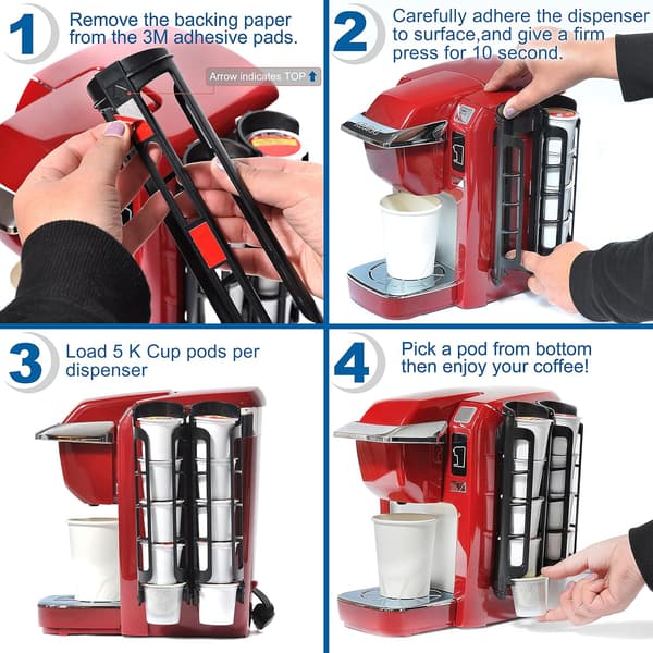 Kaffeposeholder til butikker 15 kapsler, sort