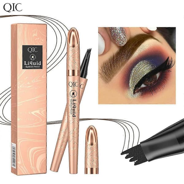 3D Microblading Ögonbrynstatuering Penna 4 Gaffelspets, Vattentät och Svettresistent grå