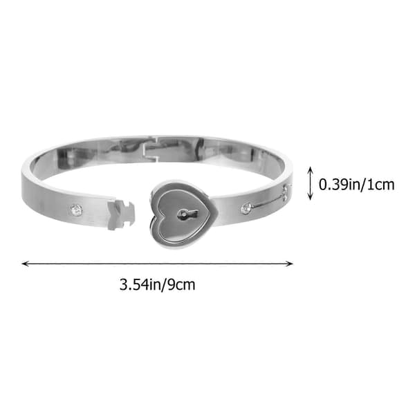 Par smykker Sølv Titanium Stål Lås Halskæde og Armbånd til 2 stk. Gave