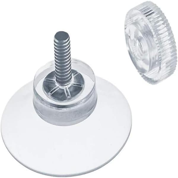 Eight suction cups with 30 mm diameter, M4x10 mm threads and a knurled nut.