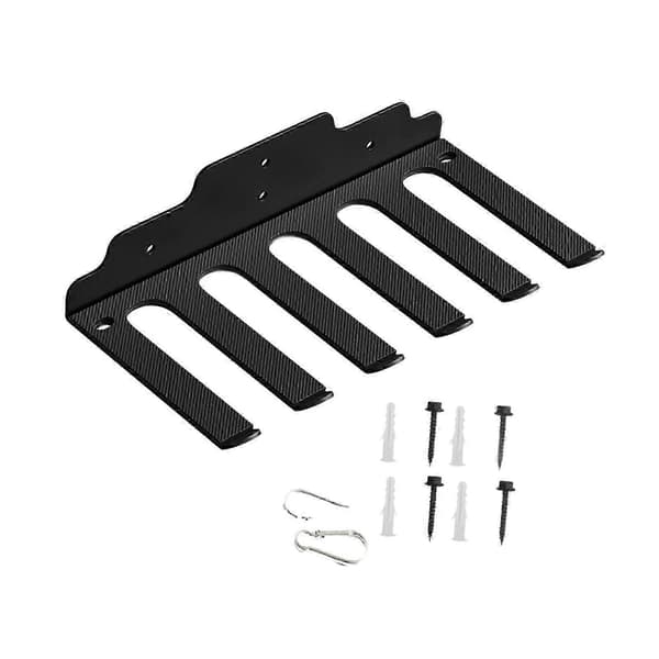 Skivstångsställ Väggmonterat Skivstångsställ Robust Vikthållare för Hemmet 2 Krokar 6 Hooks Optional