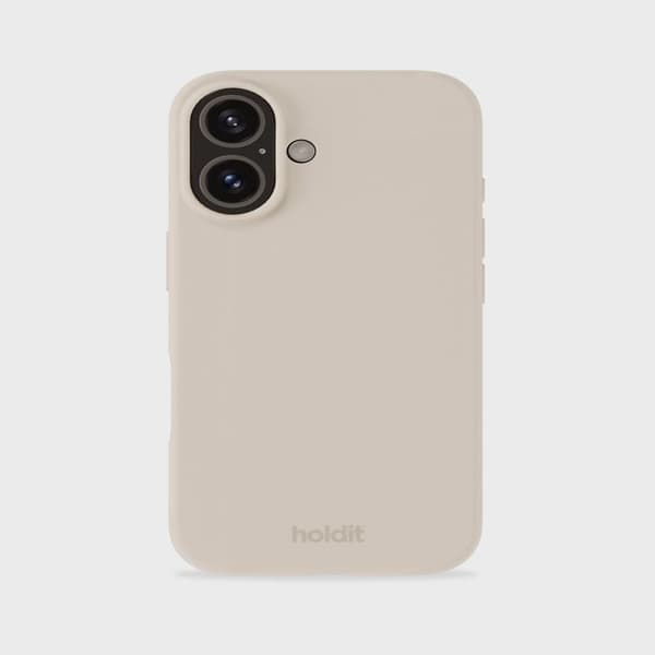 holdit iPhone 16 Puhelinkuori Silikoni Vaalea Beige 48