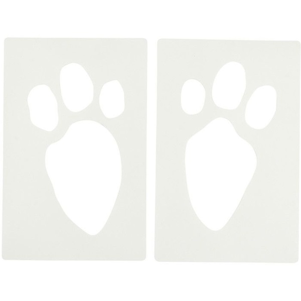 Stencil Rabbit Ideal Easter for Egg Hunt 2 Pieces Vit