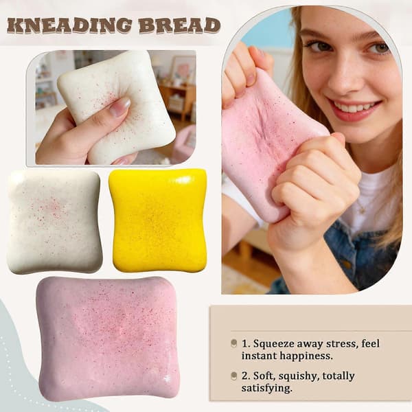 Våt Smörrost Squishy Leksak Stresslindring Långsam Studs Fidget Leksak Anti Ångest Gåva White