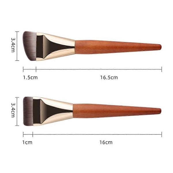 Flad Foundationbørste, Ikke-mærkende Flydende Foundation Makeupbørste Fladt Hoved T5V9 Diagonal Head 1pcs
