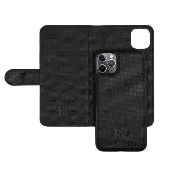 【NX】Compatible with iPhone 13 Pro Max Wallet Case Magnet Rvelon - Black Black Svart black
