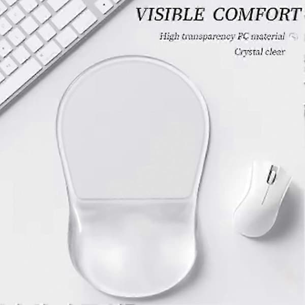 Avlastende gelmusematte for håndleddssmerter for komfortabel musematte med håndleddsstøtte Transparent