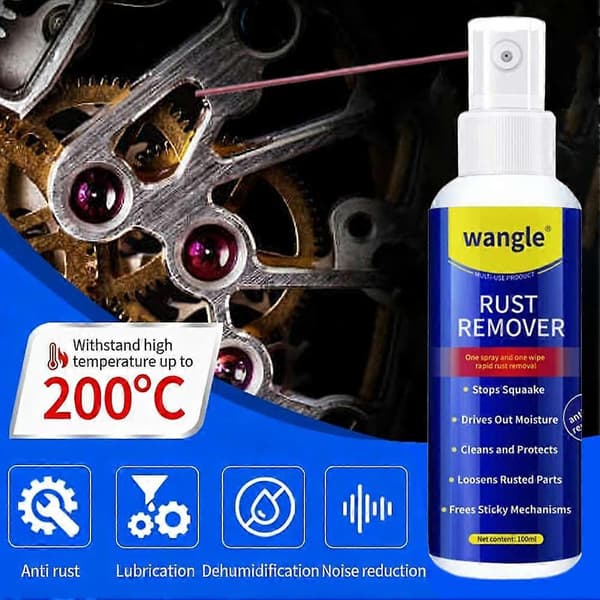 Dobbeltfunktionel rustfjerner og smørespray 100 ml til metalbeskyttelse