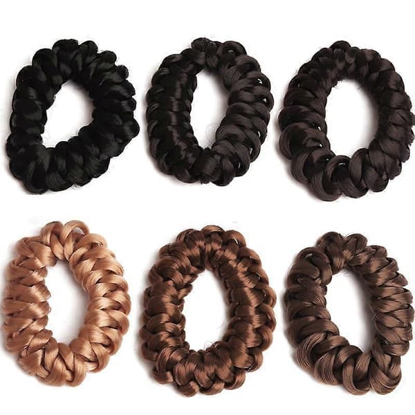 Peruk Hästsvans Pannband Elastisk Vävning Fläta Hårslingor Gummiband Hårstyling Fixator Stylingverktyg Håraccessoarer A2