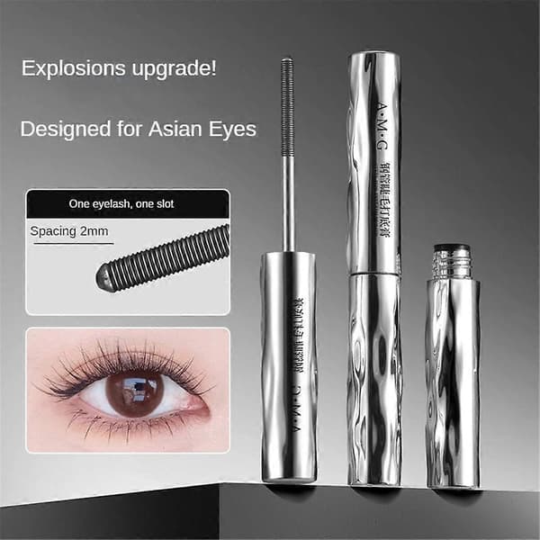 Vipper Mascara Vanntett Silke Fiber Svart Lang Krøllende Vippeforlengelse 2PCS