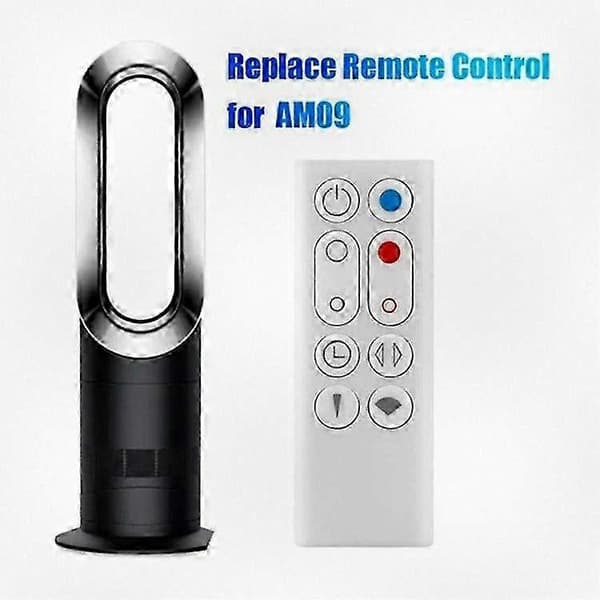 Erstatningsfjernbetjening kompatibel med Dyson AM09 ventilatorvarmer, reservecontroller til Dyson AM09