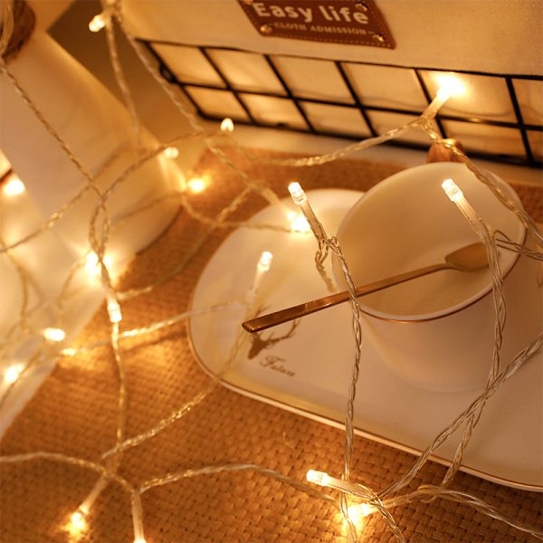 Dimmable LED String Lights with Timer, Battery-Powered Remote Control, Outdoor String Lights for Garden, Porch, 10 Meters, 100 Lights