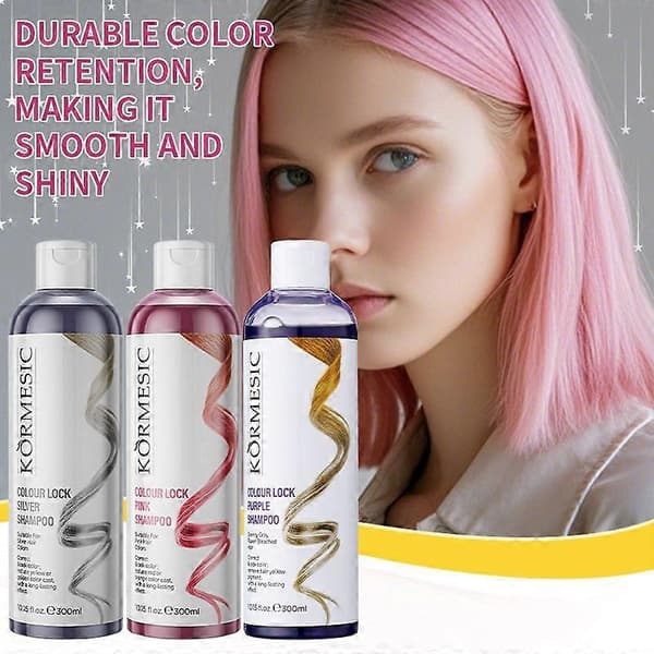 Lilla Hårshampoo, Tonende Lilla Shampoo til Lilla Hår til Blondt Platin og Gråt Hår Farvebehandlet, Gule Nuancer, Reducerer Messingfarve 300ml Silver