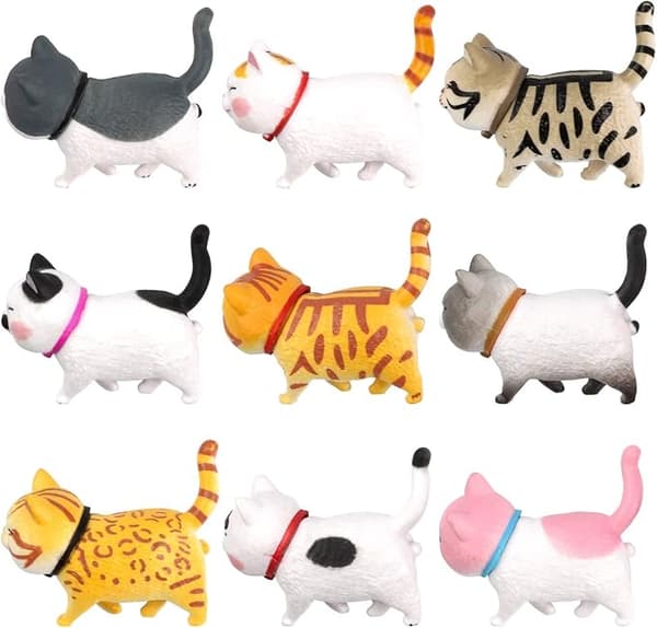 Katt kylskåpsmagnet Kontorsmagnet, 3D Stereo Katt Stark Kylskåpsmagnet B