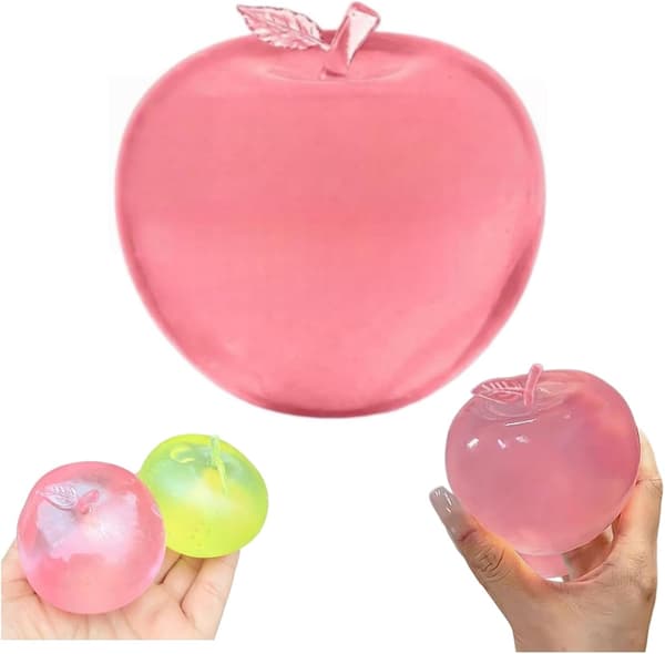 Apple Squishy Stressbold, Sød Apple Squishy Fidget Legetøj Sensorisk Blødt Stressaflastende Legetøj Angst Sensorisk Legetøj Indendørs Udendørs