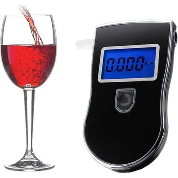 Højkvalitets Alkoholmåler Alkoholtester Alkoholanalysator Digital LCD-skærm