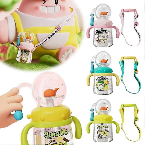 Barnens vattenkopp sugrörskopp söt bedårande kopp babyvattenkopp fontänkopp dränkbar kopp C/1set