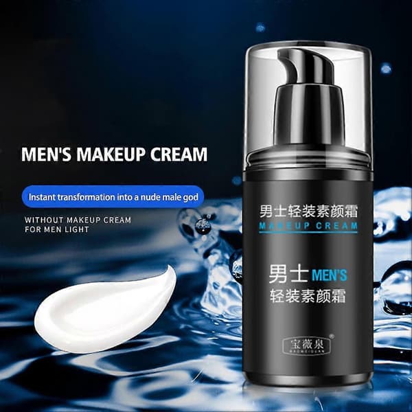 Fugtgivende Concealercreme til Mænd, Makeupcreme til Mænd, Vandtæt