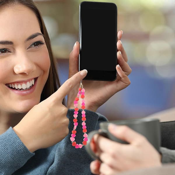 Telefon-snore med polymerperler til dekoration 2 stk.
