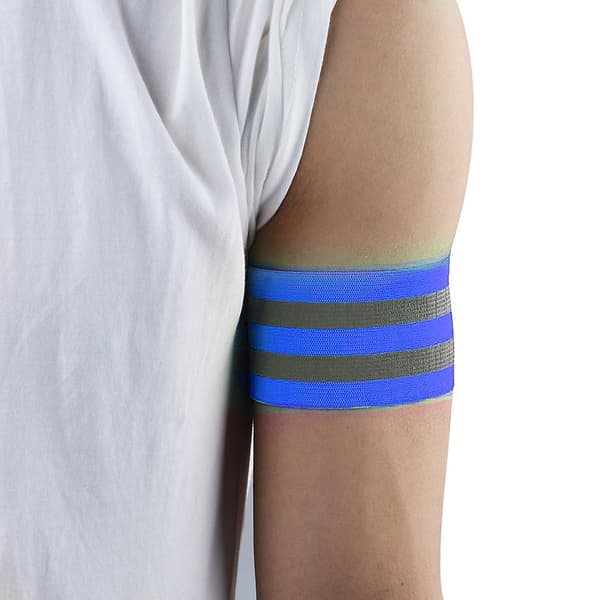 2-pack reflekterande säkerhetsarmband, armbindel, ankelband, hög synlighet och säkerhet för utomhusaktiviteter