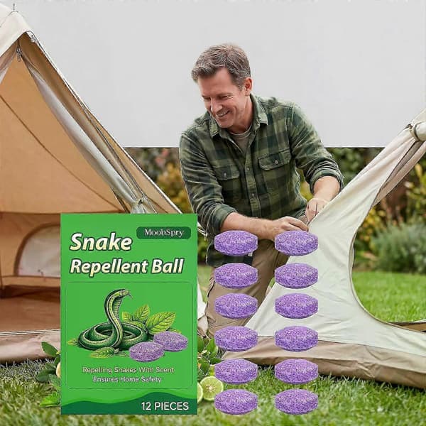 12-pack ormrepellerande bollar, naturlig doft ormavvisande för trädgården, husdjurssäker ormavskräckare för inomhus- och utomhusbruk, camping, hemmaskydd 24pcs