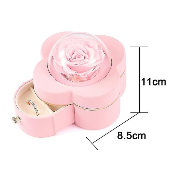 Rose Box Bevart Blomst Rose Smykkeoppbevaring Organizer