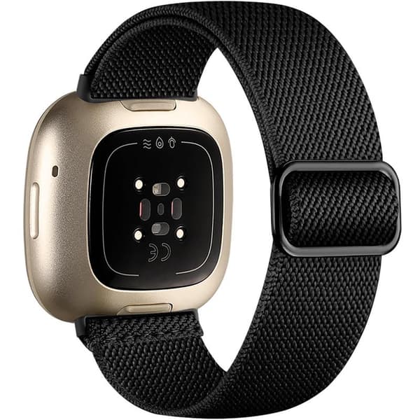 Elastiske nylonbånd, kompatible med Fitbit Versa 4-armbånd/Fitbit Versa 3-armbånd/Fitbit Sense-armbånd/Sense 2-armbånd, sett