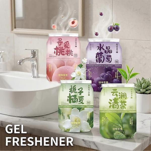 Solid luftfrisker 180 dages langtidsholdbar gel-deodorizer til hjem og bil D 200g