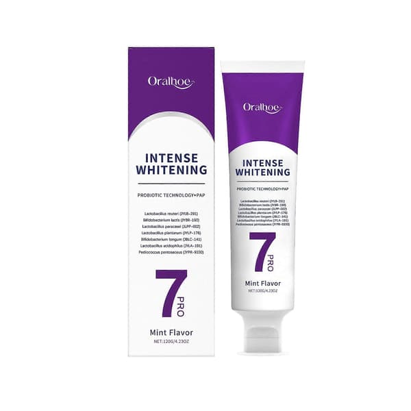 7 Pro Intenses Whitening Toothpaste 7-Pro Intensives Toothpaste Probiotics Whitening Tooth with 7 Probiotics for Deep Cleaning 2pcs