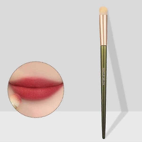 Rundhovedet læbestiftbørste Læbemakeupbørste Multifunktionel skønhedsværktøj green l