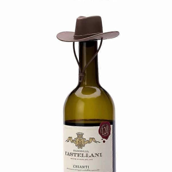 2-pack silikon cowboyhatt, rödvinskork, flaskproppar och sparare