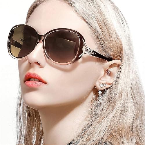 Trendy polariserede solbriller til kvinder - Oversized solbriller - UV-beskyttelse B