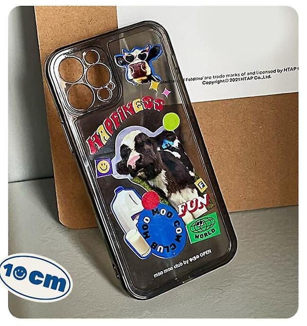 Pxcl kompatibel med iPhone 11 cover, sort retro ko-form til iPhone 11 cover Iphone 11pro max 6.5