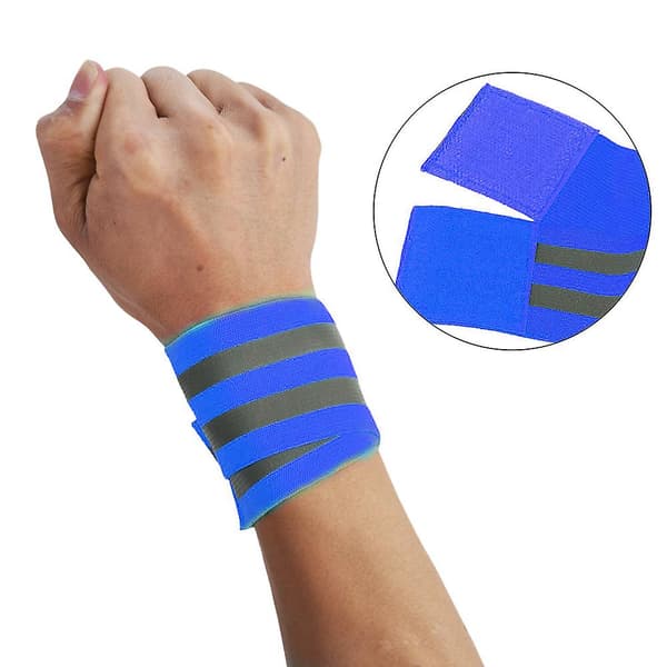 2-pack reflekterande säkerhetsarmband, armbindel, ankelband, hög synlighet och säkerhet för utomhusaktiviteter