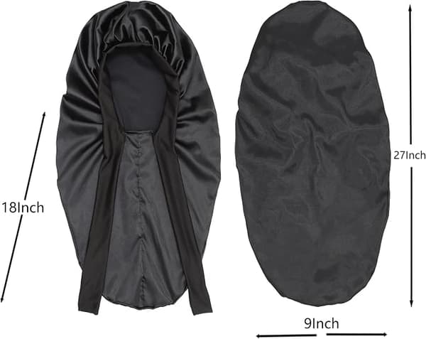 Satin Sovehætte Lang Bonnet Til Piger Og Kvinder 2 Stk Hårbeskyttelse Nathue
