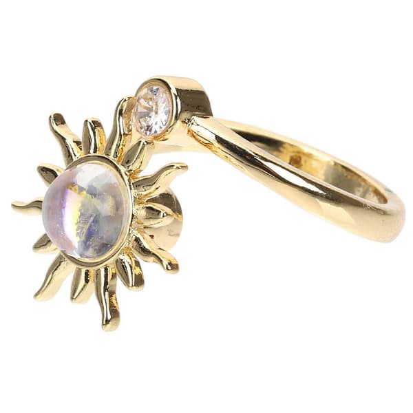 Solros Fidget Ring Kvinnor Mode Ring Öppen Ring Band Finger Statement Ring 2,5X2,1 CM Gyllene