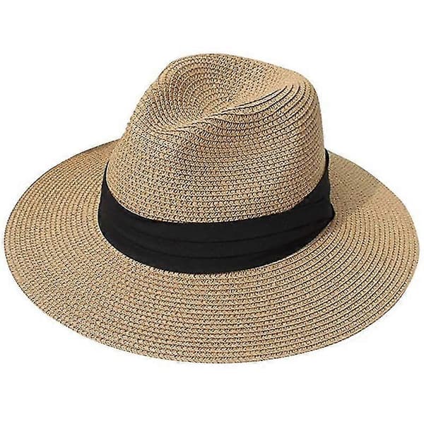Panamahatte Sammenfoldelig Strå-fedora Sommer Strand Solhatte Til Mænd Kvinder